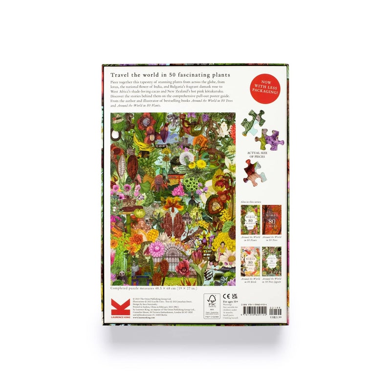 Laurence King Around The World in 50 Plants 1000 Piece Puzzle, 19 x 27 Inch - Image 3